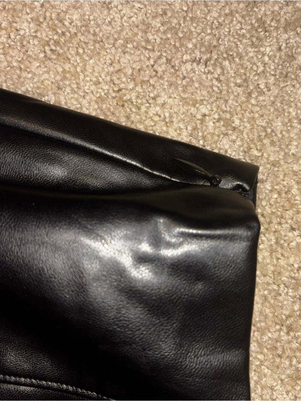 Abercrombie & Fitch Black Faux Leather Mini Skirt